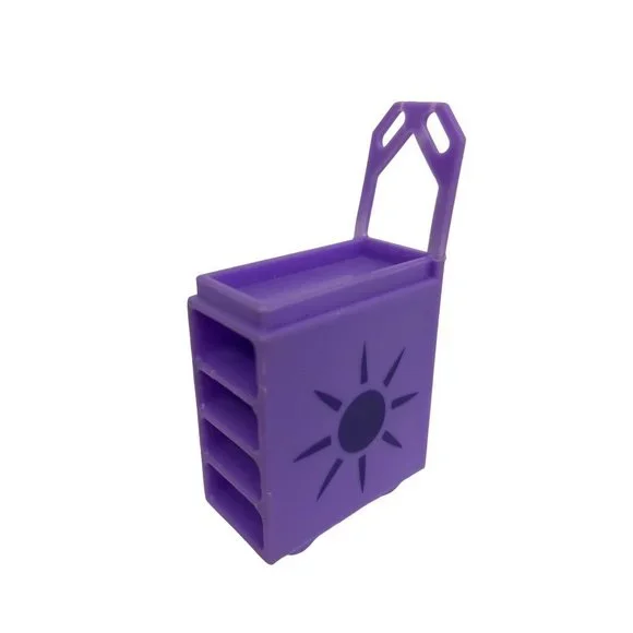 Mattel Polly Pocket Groovy Getaway Jet Plane Purple Cart - Picture 3 of 5